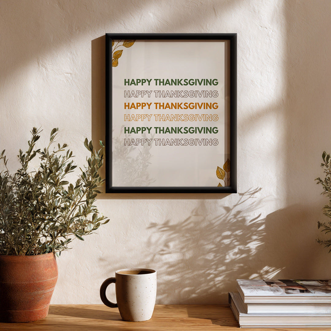 Grateful Lines – Typography Wall Art Frame (AB100)