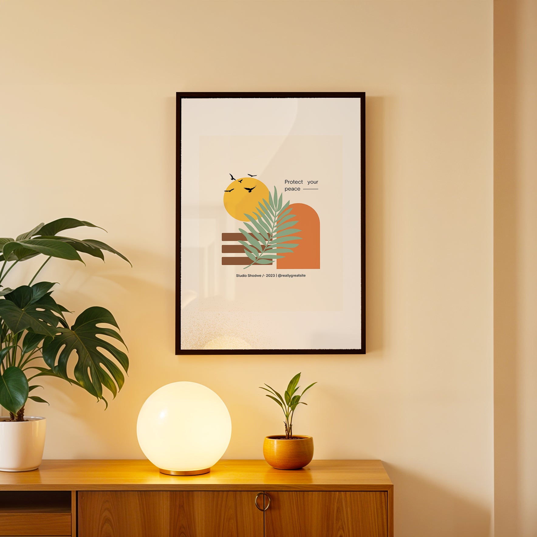 Minimal Form & Color – Wall Art Frame (AB11)