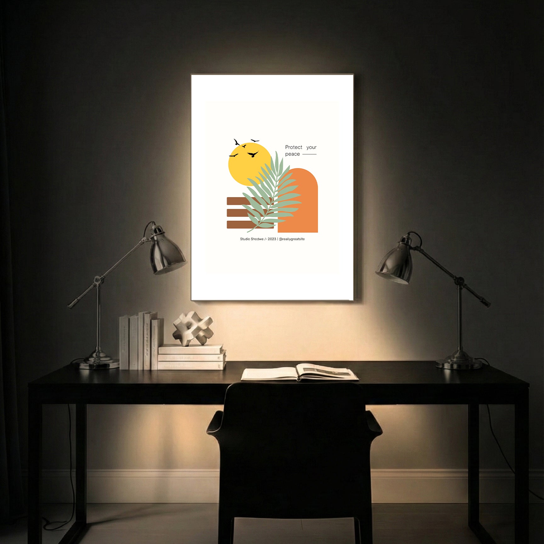 Minimal Form & Color – Wall Art Frame (AB11)