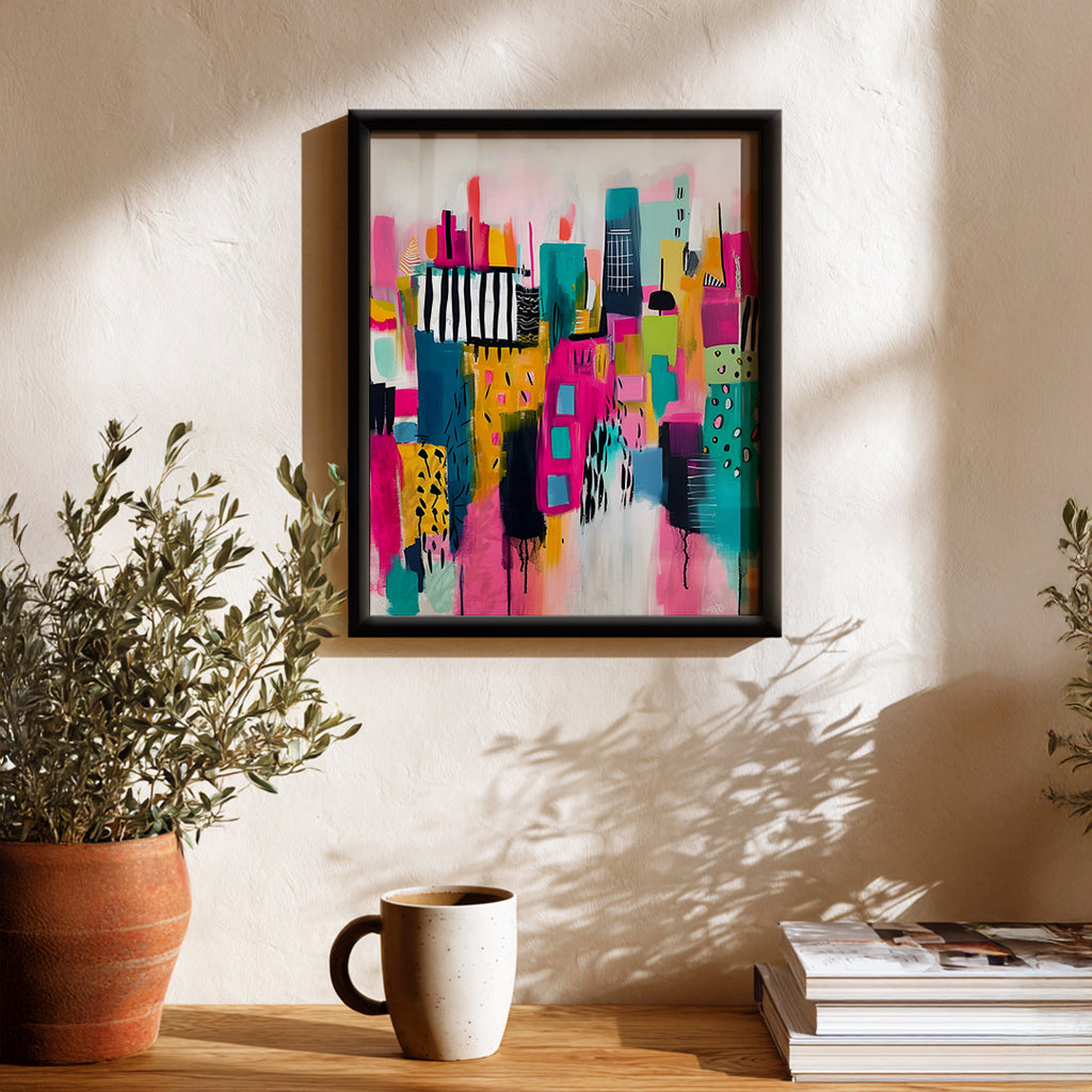 Color Cityscape Abstract Wall Decor (AB15)