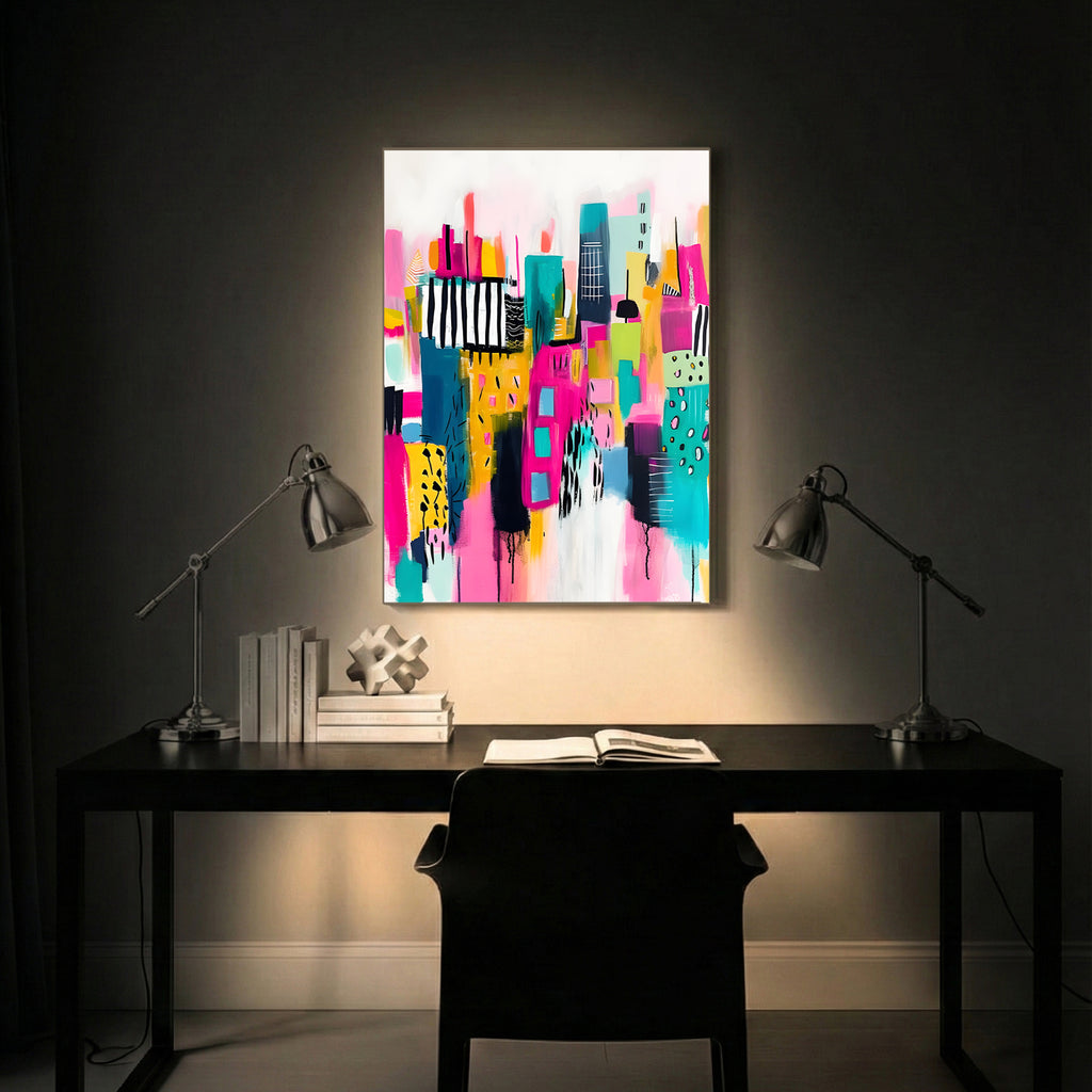 Color Cityscape Abstract Wall Decor (AB15)