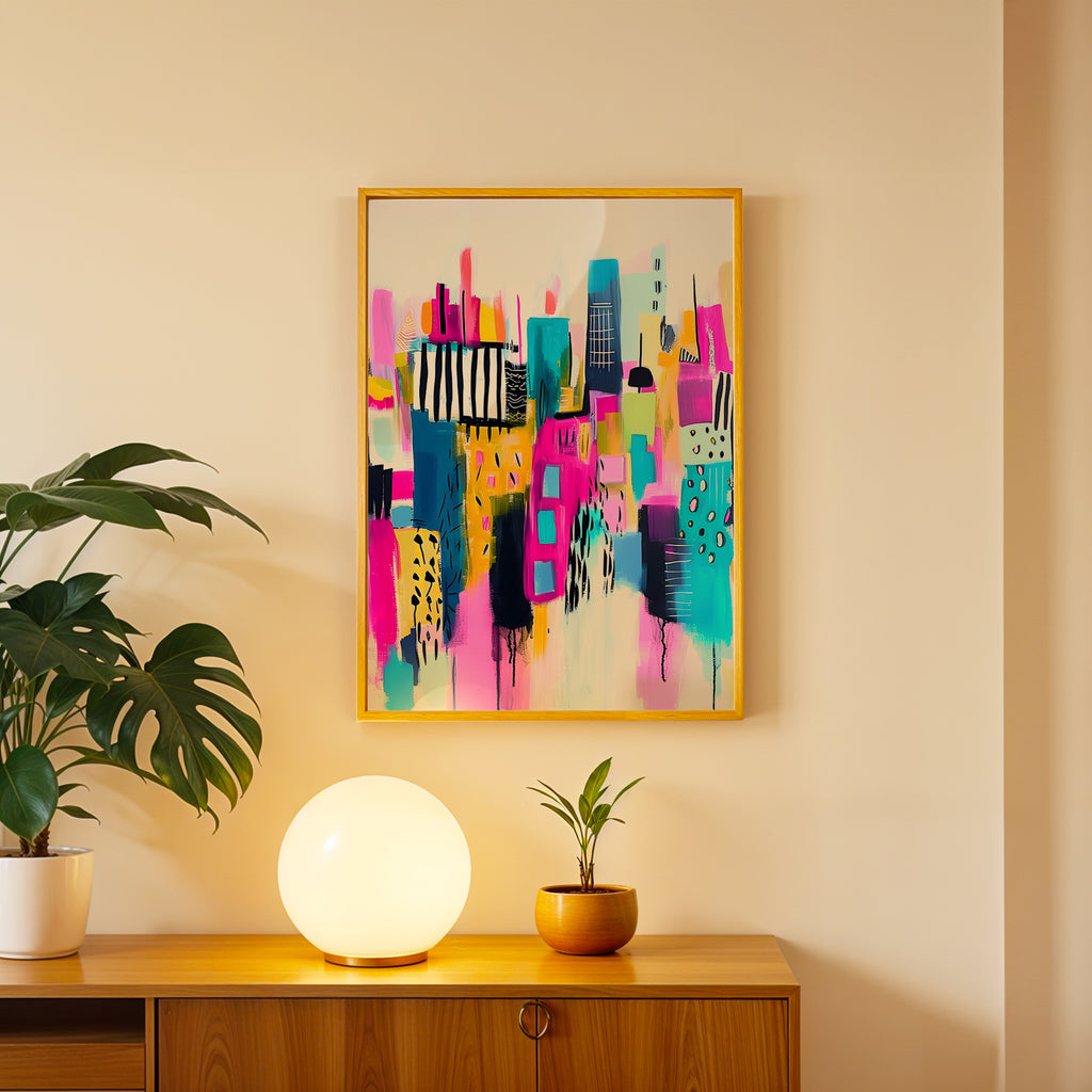 Color Cityscape Abstract Wall Decor (AB15)