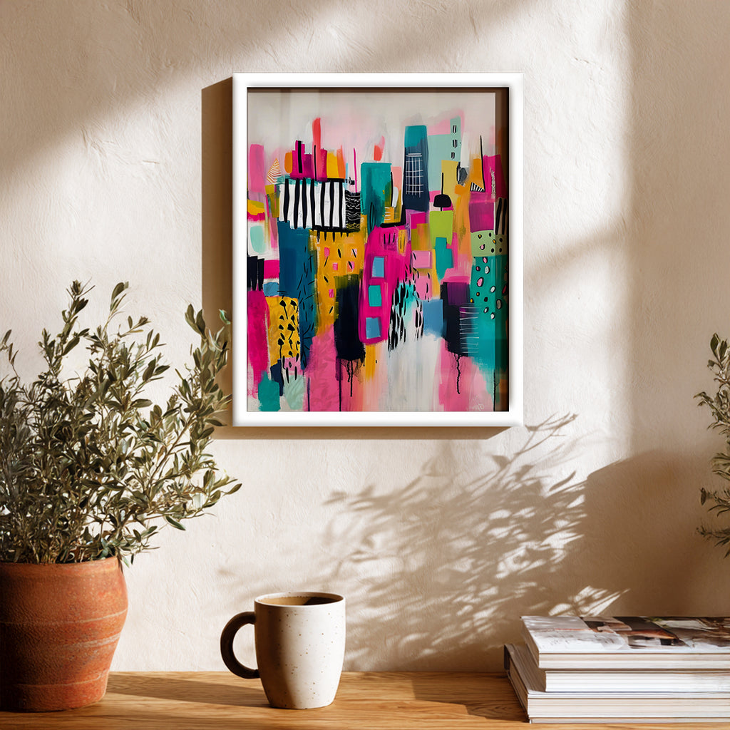 Color Cityscape Abstract Wall Decor (AB15)