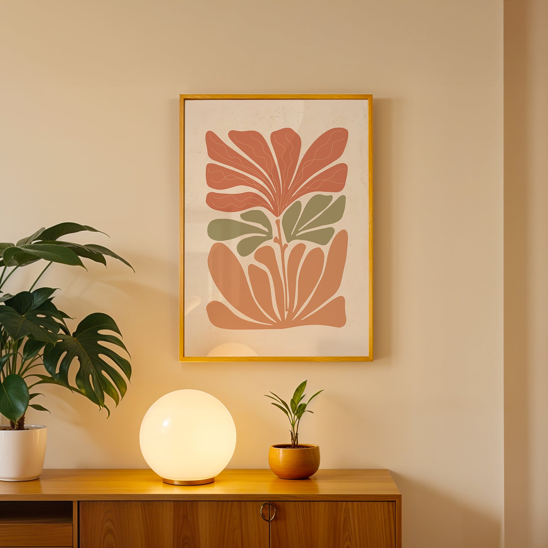 Botanical Balance – Contemporary Wall Frame (AB2)