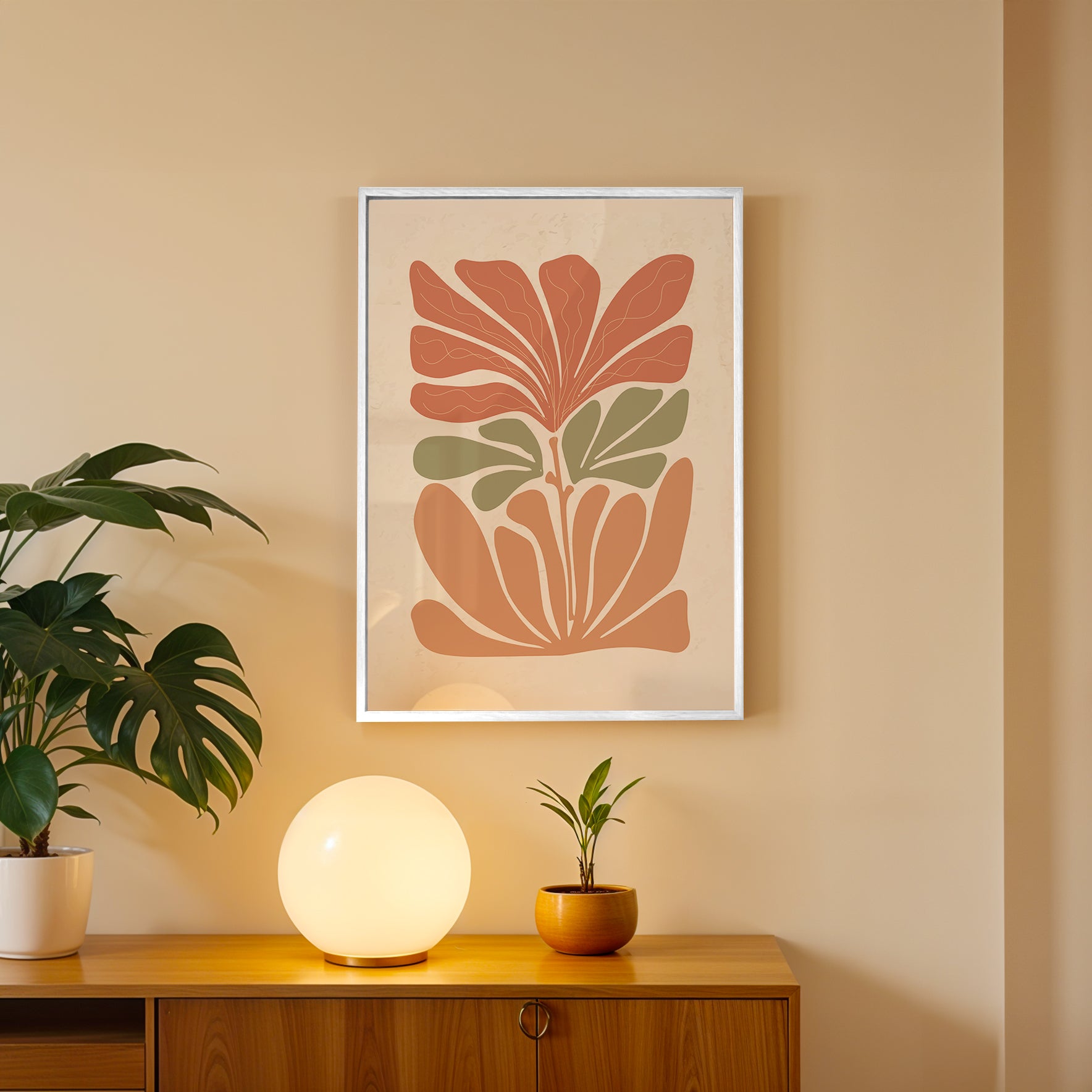Botanical Balance – Contemporary Wall Frame (AB2)