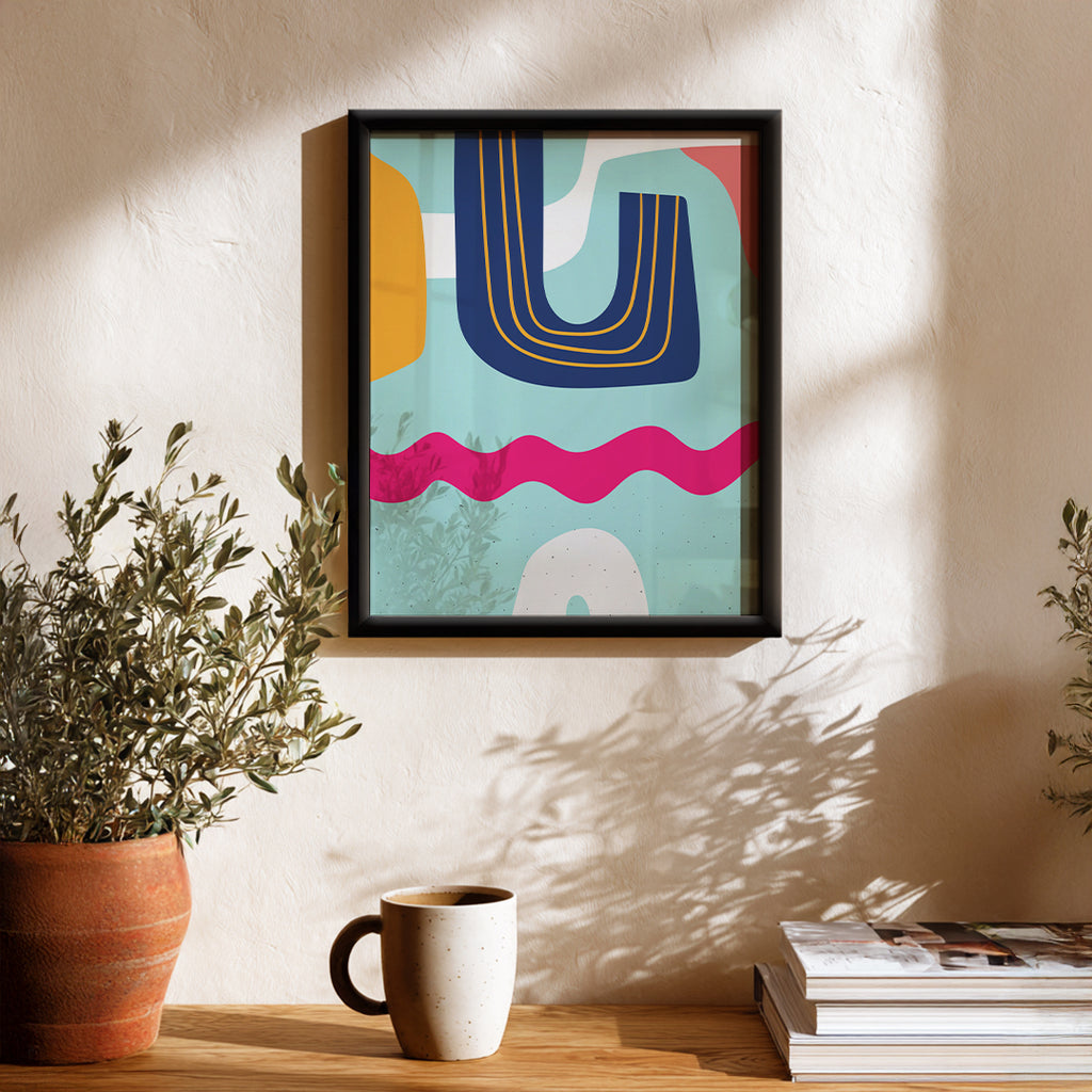 Retro Wave – Abstract Wall Art Frame (AB21)