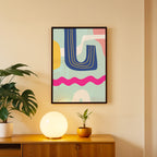 Retro Wave – Abstract Wall Art Frame (AB21)