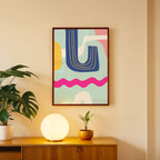 Retro Wave – Abstract Wall Art Frame (AB21)