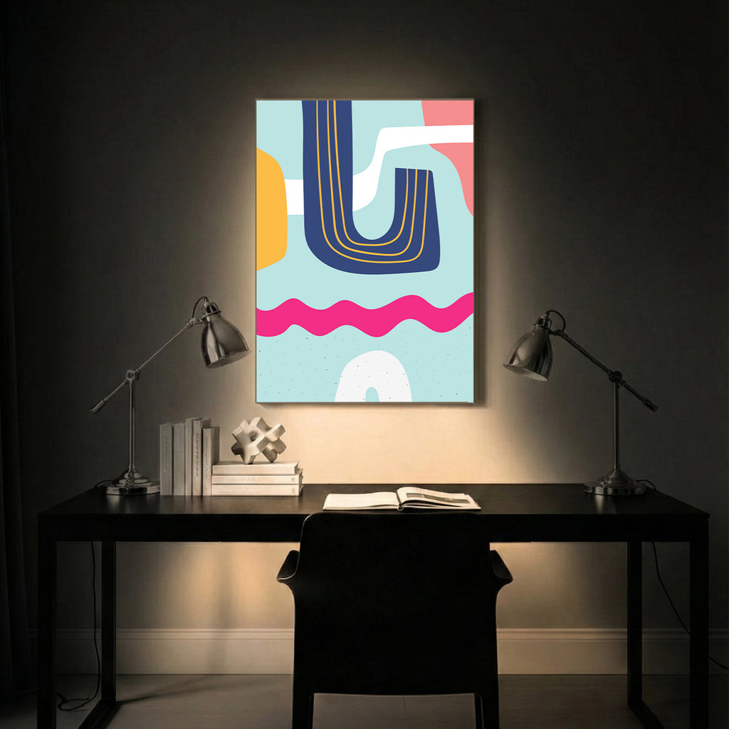 Retro Wave – Abstract Wall Art Frame (AB21)