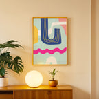 Retro Wave – Abstract Wall Art Frame (AB21)