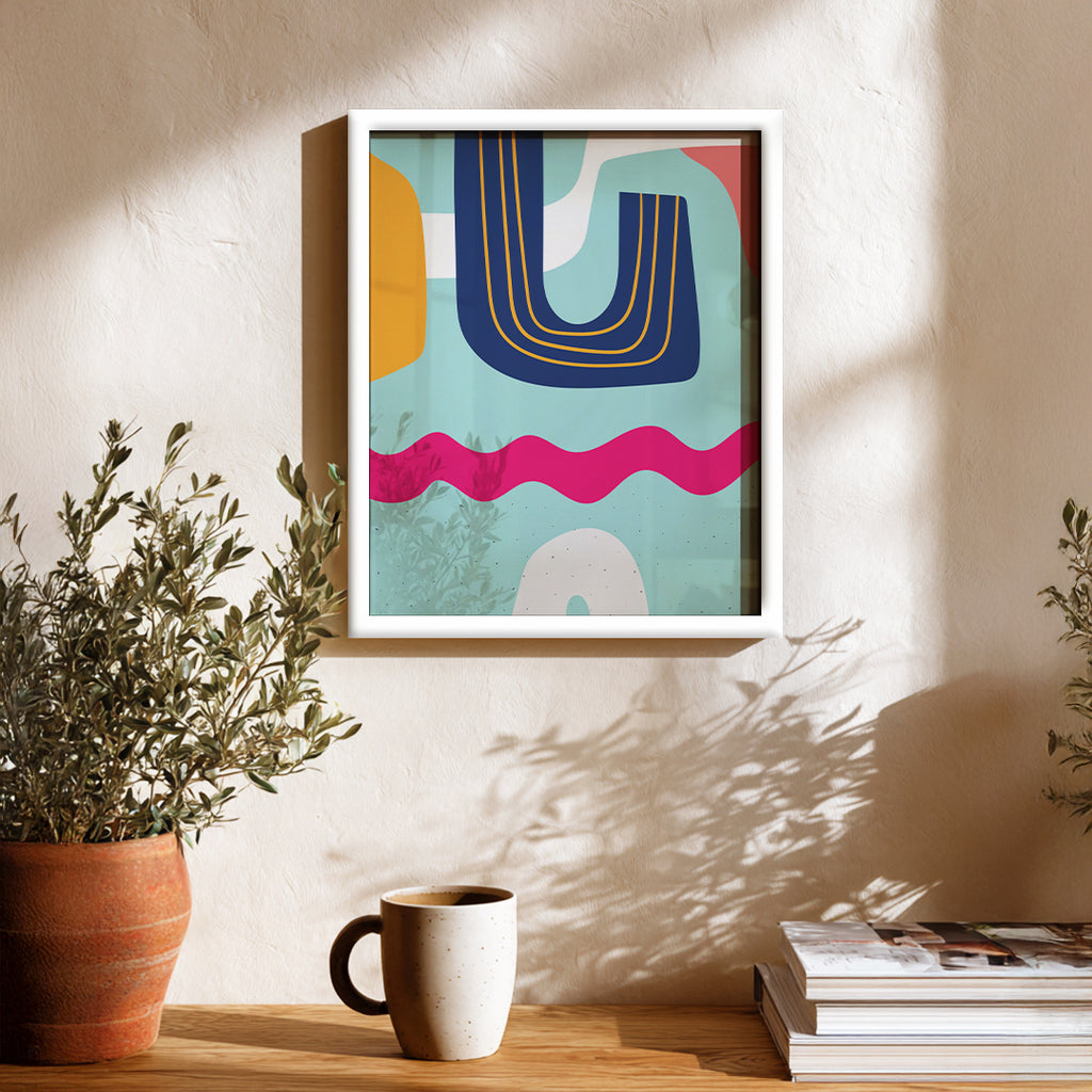 Retro Wave – Abstract Wall Art Frame (AB21)