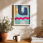 Retro Wave – Abstract Wall Art Frame (AB21)
