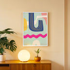 Retro Wave – Abstract Wall Art Frame (AB21)