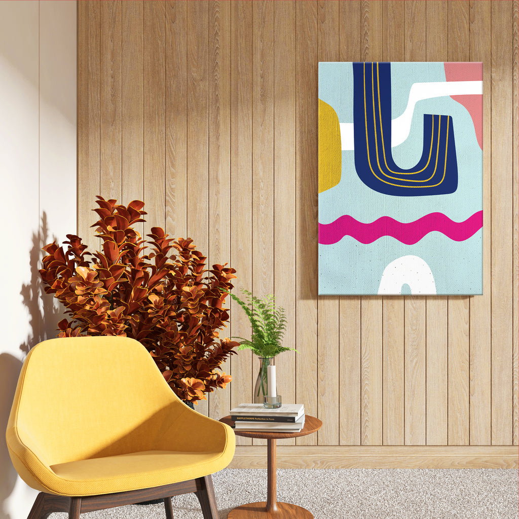 Retro Wave – Abstract Wall Art Frame (AB21)