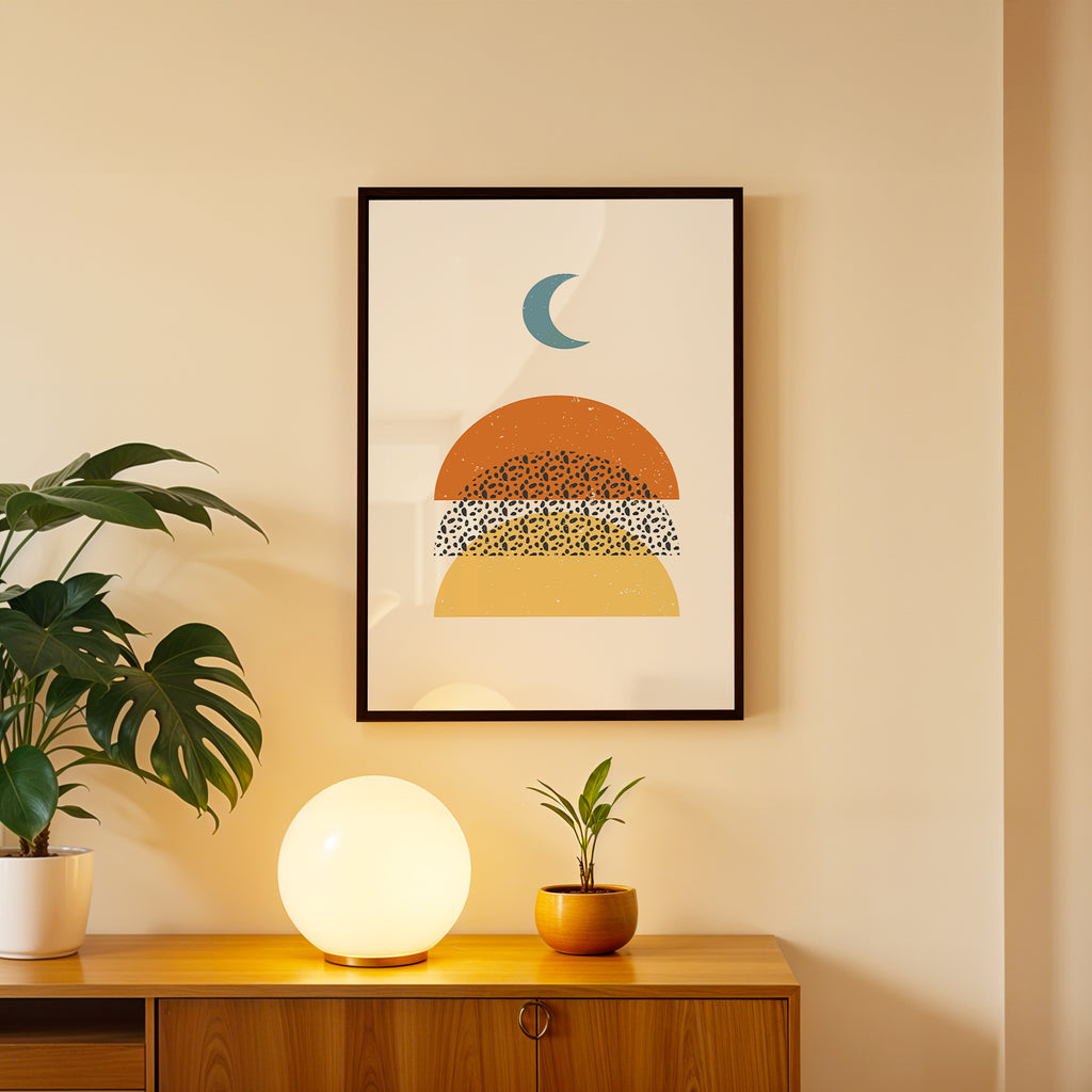 Moon & Earth – Contemporary Wall Frame (AB24)