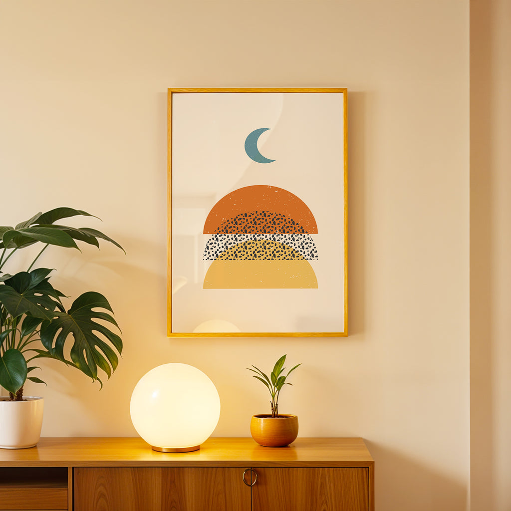 Moon & Earth – Contemporary Wall Frame (AB24)