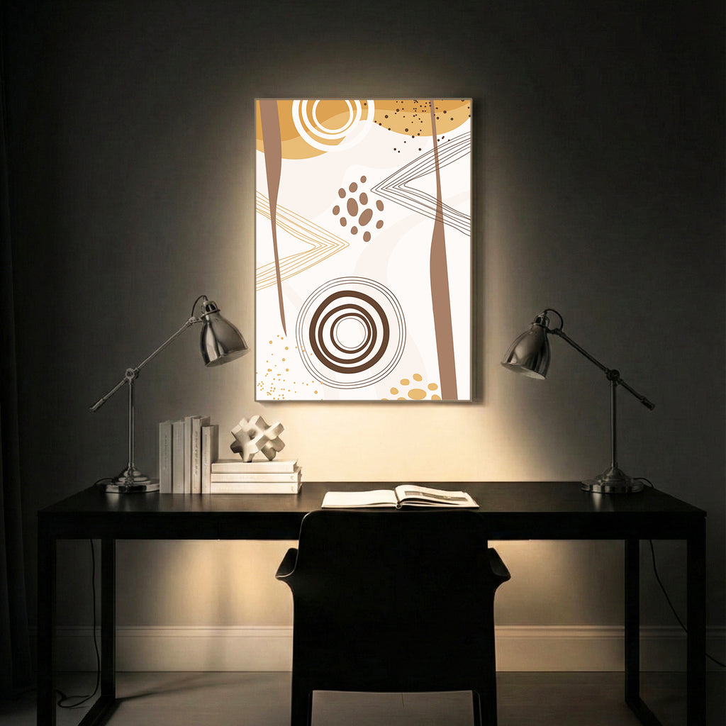 Golden Orbit – Abstract Wall Art Frame (AB26)