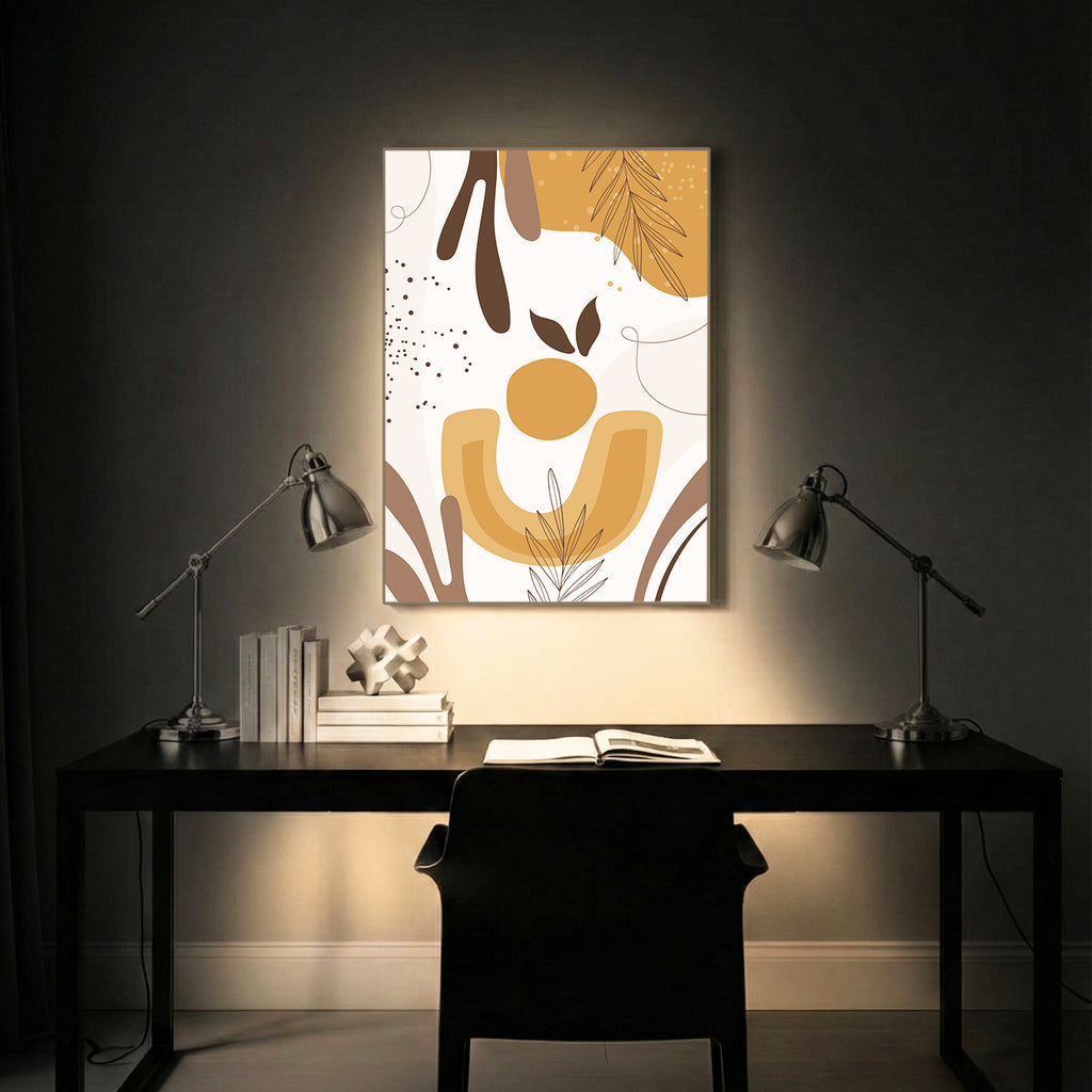 Warm Floral Abstract Wall Art (AB27)