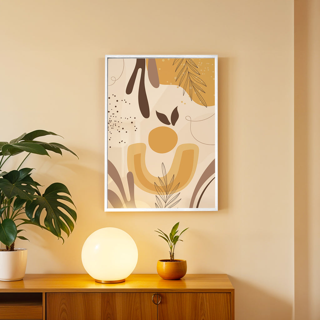 Warm Floral Abstract Wall Art (AB27)