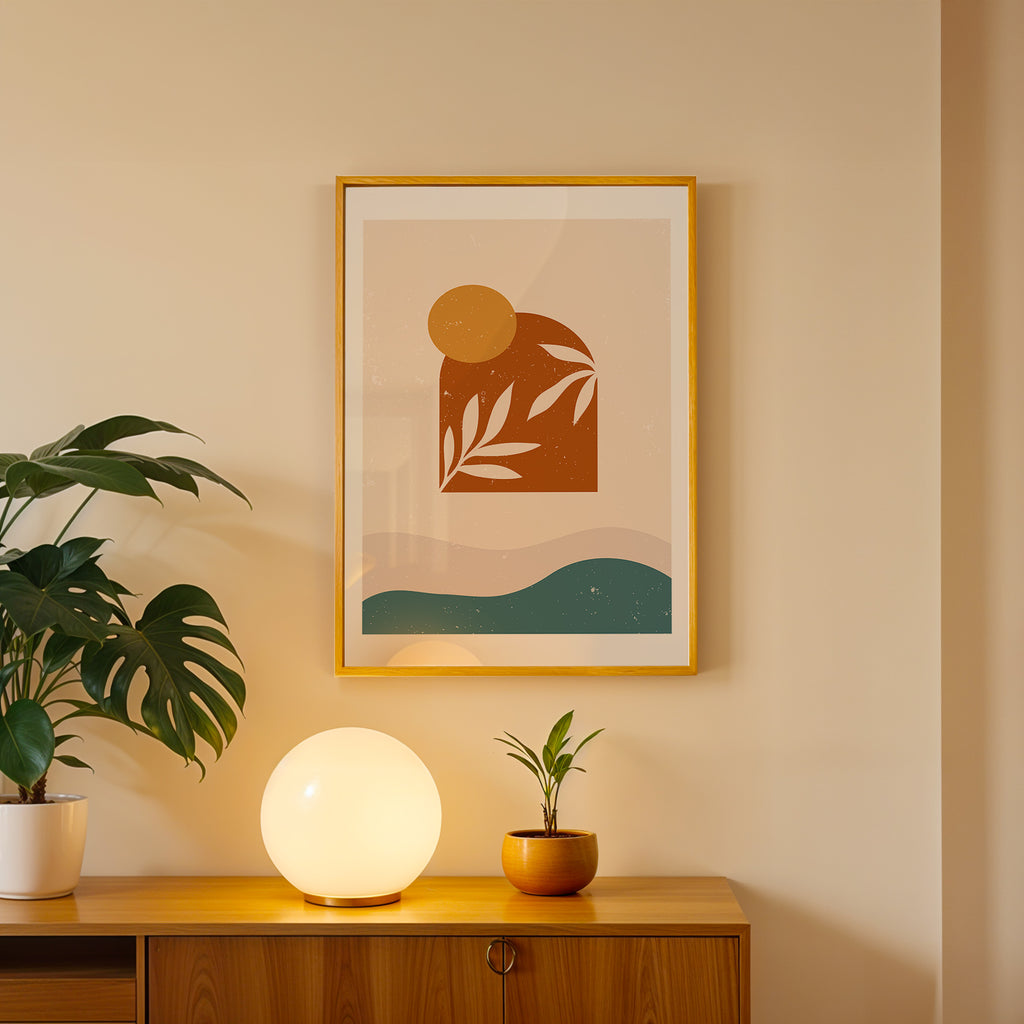 Warm Landscape Abstract Wall Art (AB31)