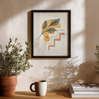 Modern Leaf Steps – Abstract Wall Art Frame (AB33)