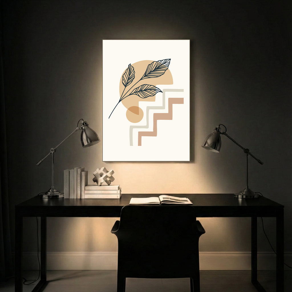 Modern Leaf Steps – Abstract Wall Art Frame (AB33)