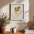 Modern Leaf Steps – Abstract Wall Art Frame (AB33)
