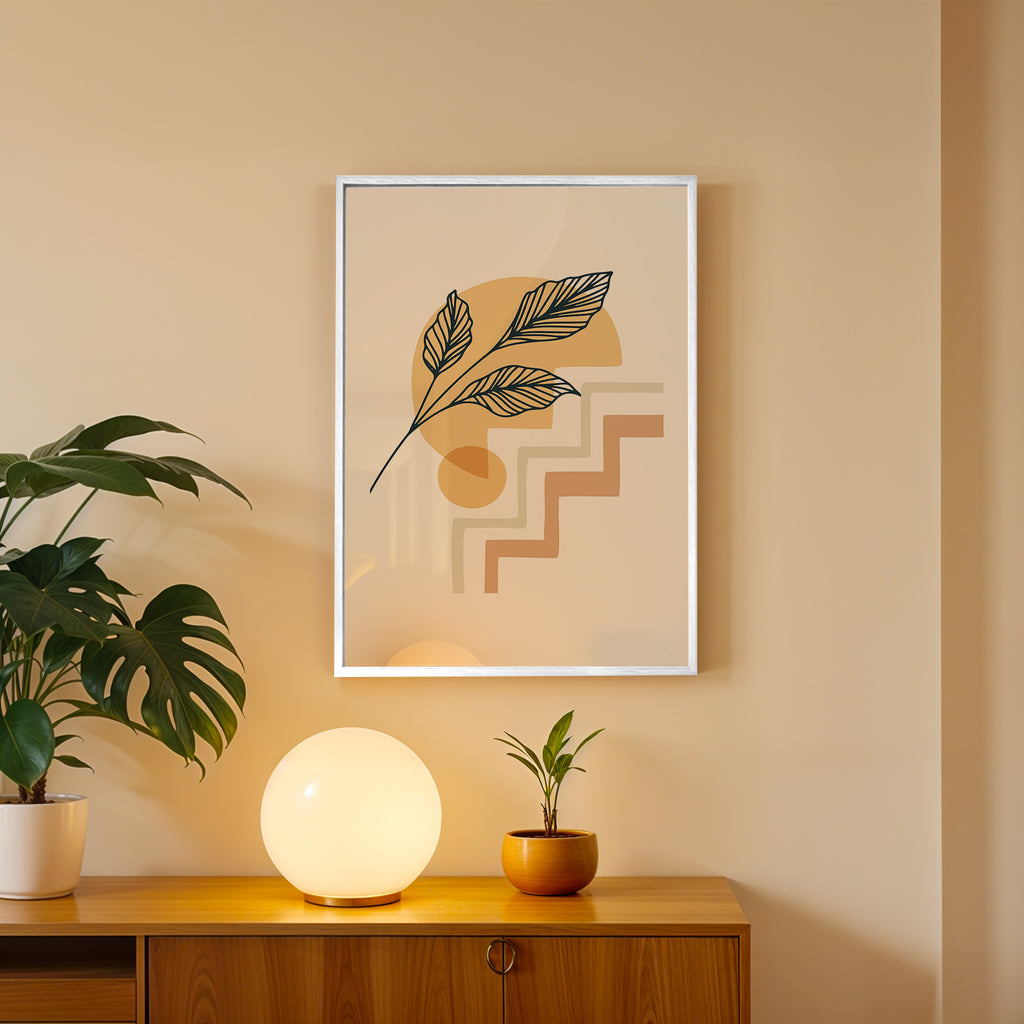 Modern Leaf Steps – Abstract Wall Art Frame (AB33)