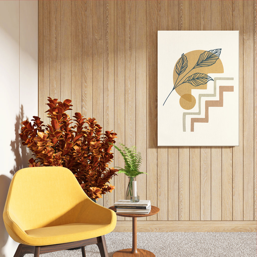 Modern Leaf Steps – Abstract Wall Art Frame (AB33)