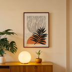 Elegant Leaf Contrast Abstract Art Wall (AB34)