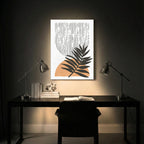 Elegant Leaf Contrast Abstract Art Wall (AB34)