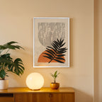 Elegant Leaf Contrast Abstract Art Wall (AB34)