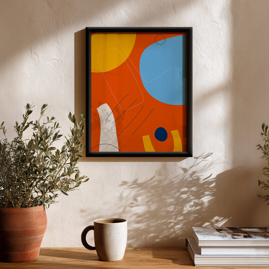 Dynamic Warm Tones Abstract Wall Decor (AB35)