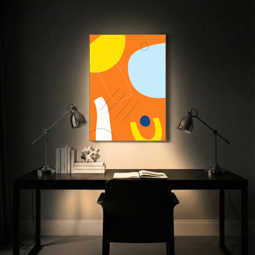 Dynamic Warm Tones Abstract Wall Decor (AB35)