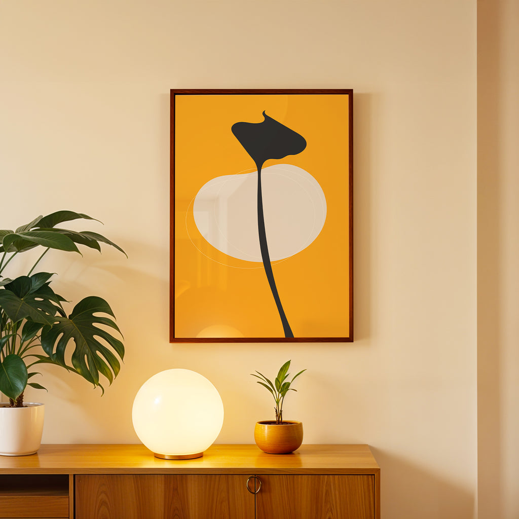 Sun & Stem Abstract Wall Art (AB36)