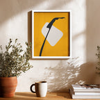 Clean Lines Yellow Abstract Wall Decor (AB38)