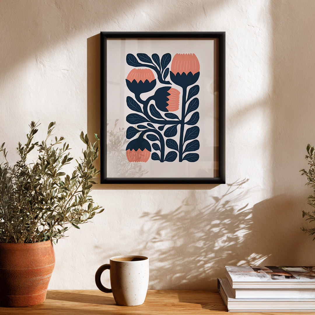 Fresh Petals Abstract Art Wall (AB4)