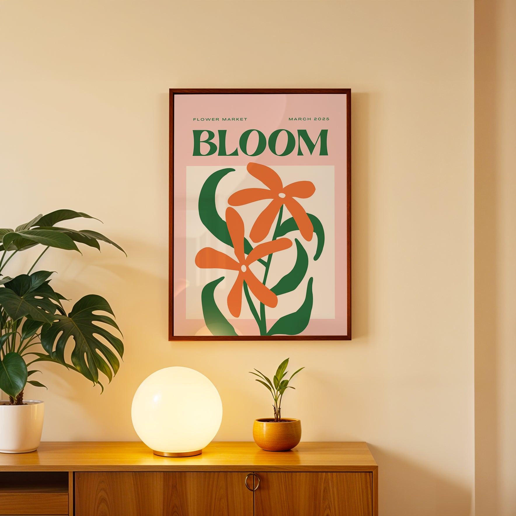 Fresh Petals Abstract Art Wall (AB4)