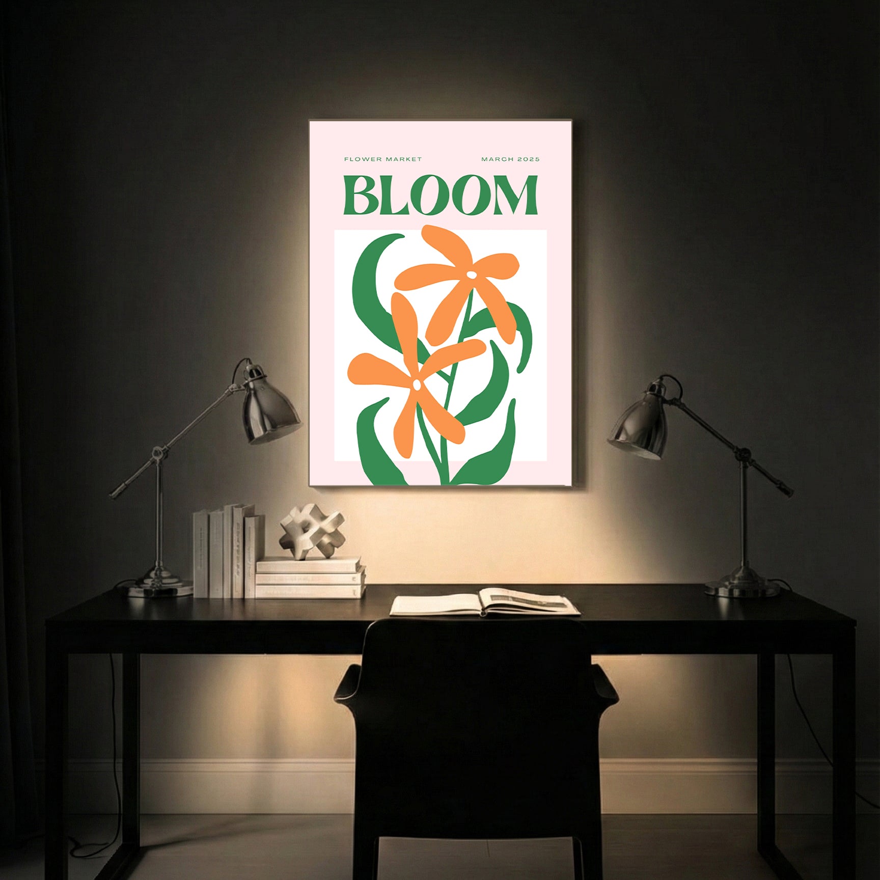 Fresh Petals Abstract Art Wall (AB4)