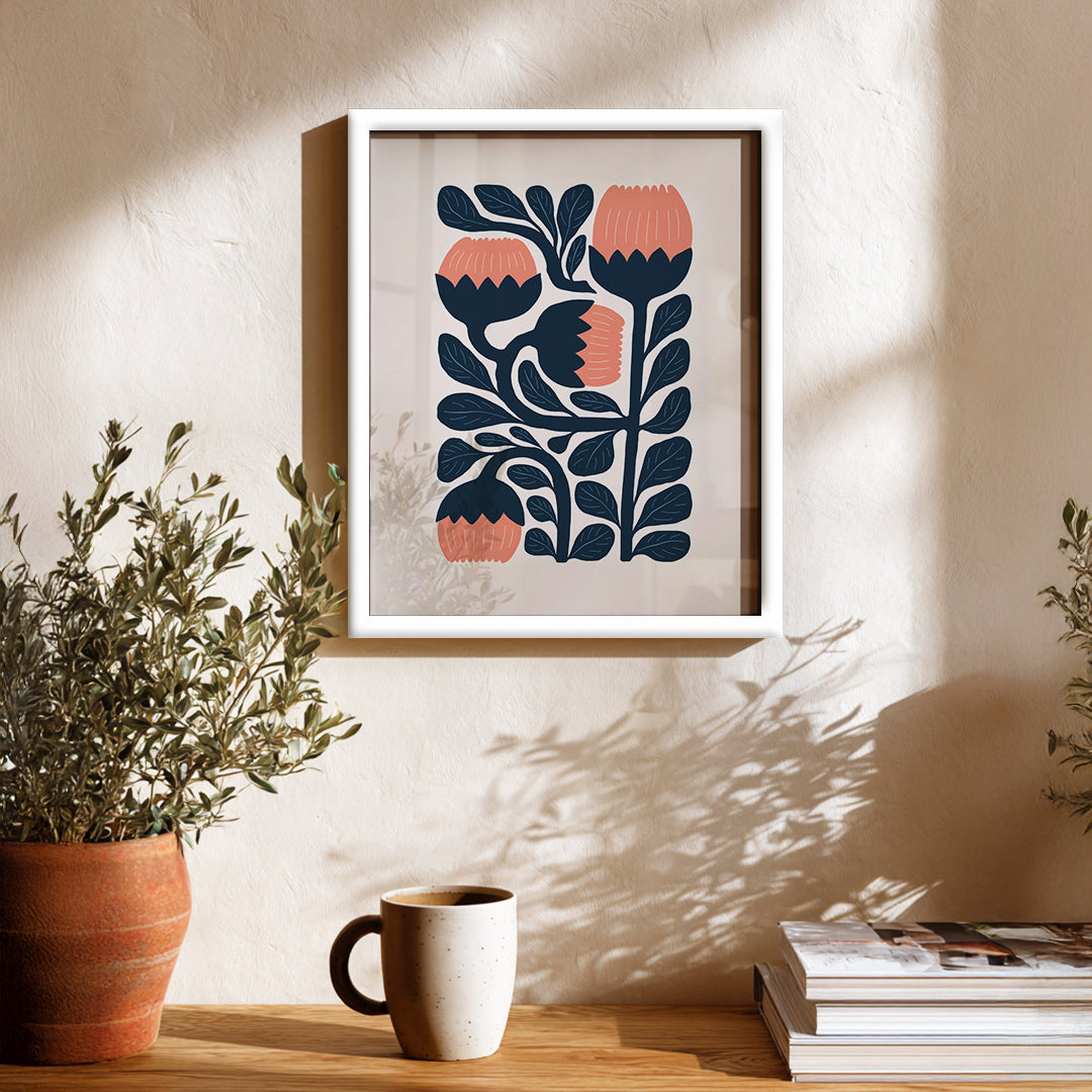 Fresh Petals Abstract Art Wall (AB4)