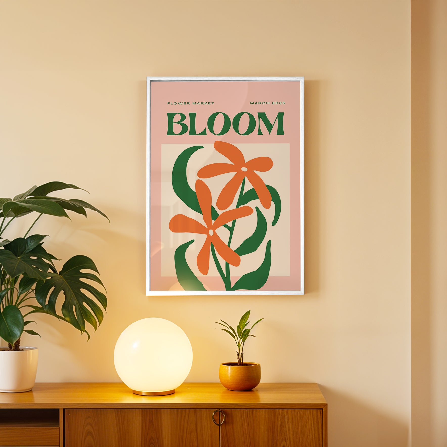 Fresh Petals Abstract Art Wall (AB4)