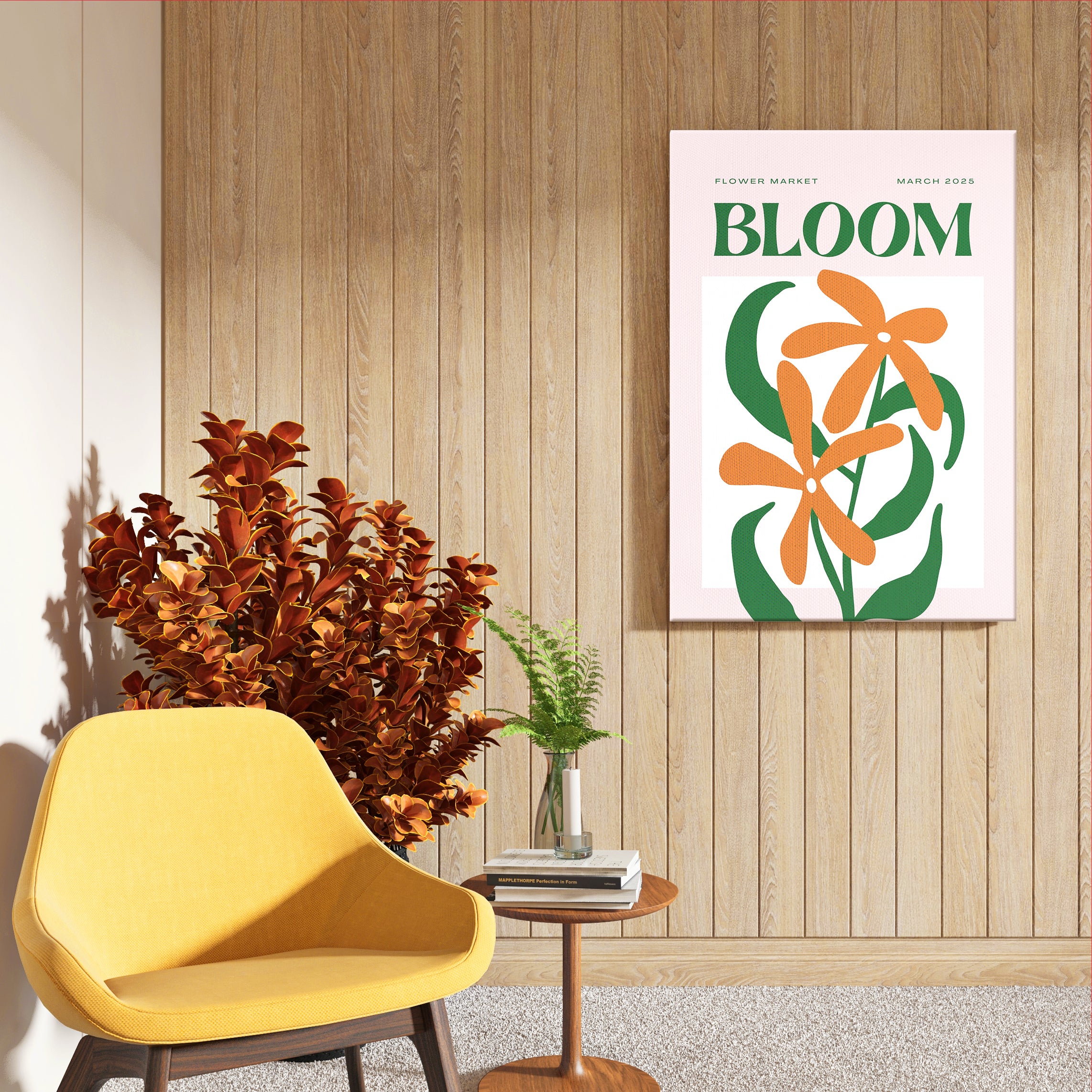 Fresh Petals Abstract Art Wall (AB4)