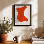 Bold Red Abstract Wall Art (AB43)