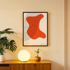 Bold Red Abstract Wall Art (AB43)