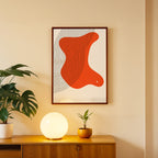 Bold Red Abstract Wall Art (AB43)