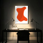 Bold Red Abstract Wall Art (AB43)