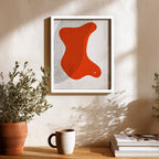 Bold Red Abstract Wall Art (AB43)