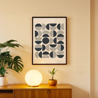 Black & White Shapes Abstract Wall Art (AB45)