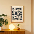 Black & White Shapes Abstract Wall Art (AB45)