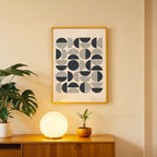 Black & White Shapes Abstract Wall Art (AB45)